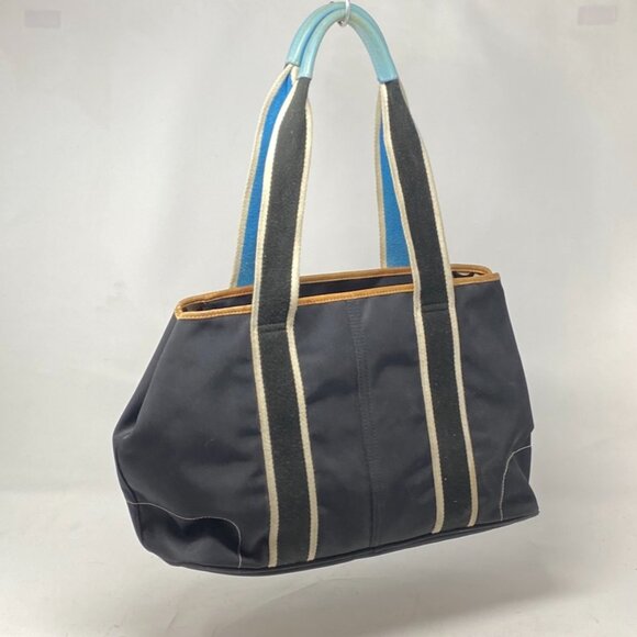 Vtg Coach Hampton Weekender 5656 Nylon Shoulder Handbag Purse Black Brown Blue - Picture 3 of 11